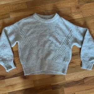 MADEWELL Wool Blend Wedge Sweater Heather Gray